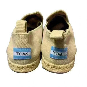 TOMS Espadrille Cream canvas shoe Natural women jute 6.5